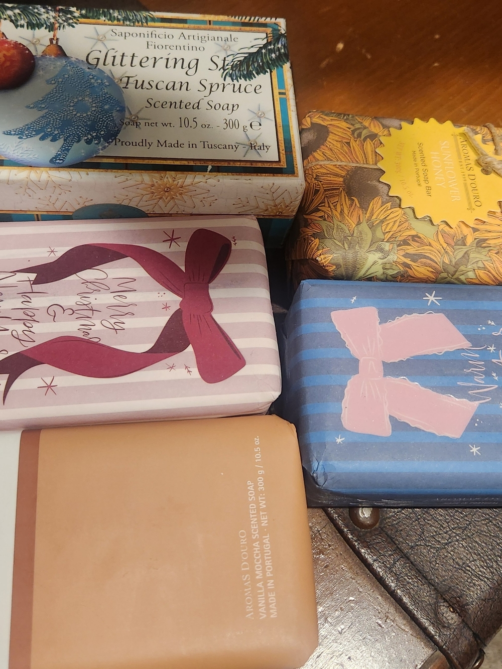 5 Artisanal Scented Soap Gift Set — Blue, Pink & Tan Kohls